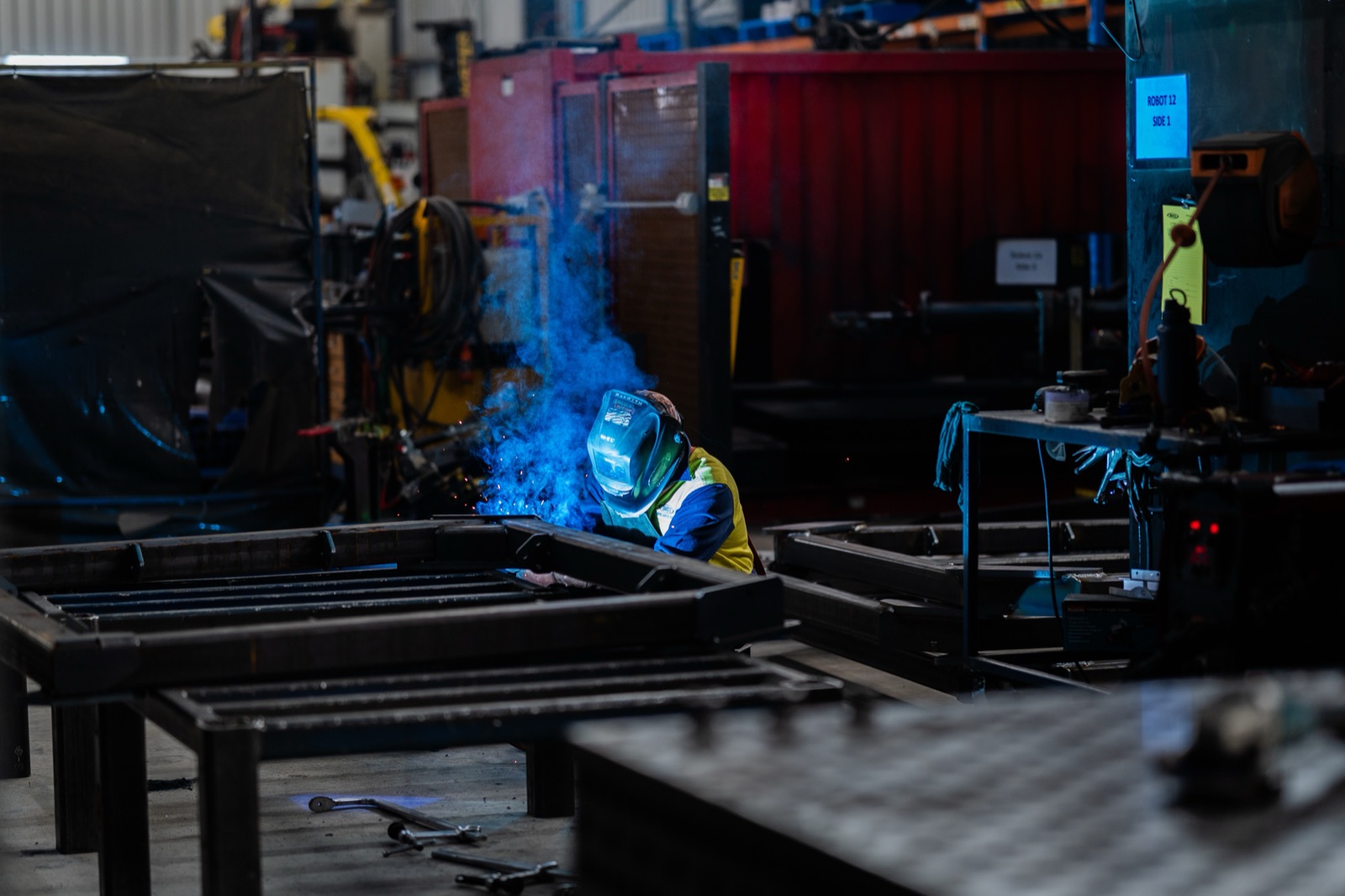 The welding bay
