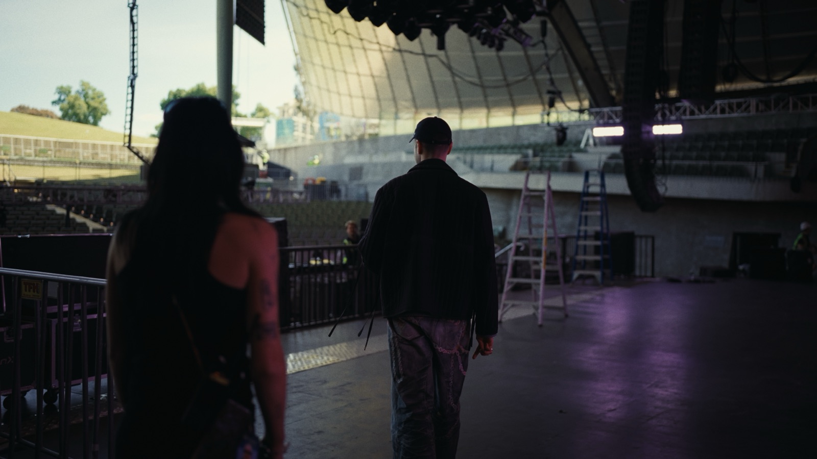 Walking the venue before doors